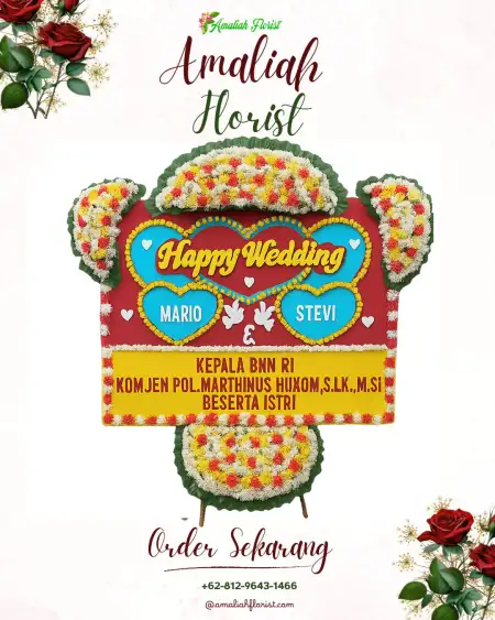 Papan Bunga Pernikahan Giriharja